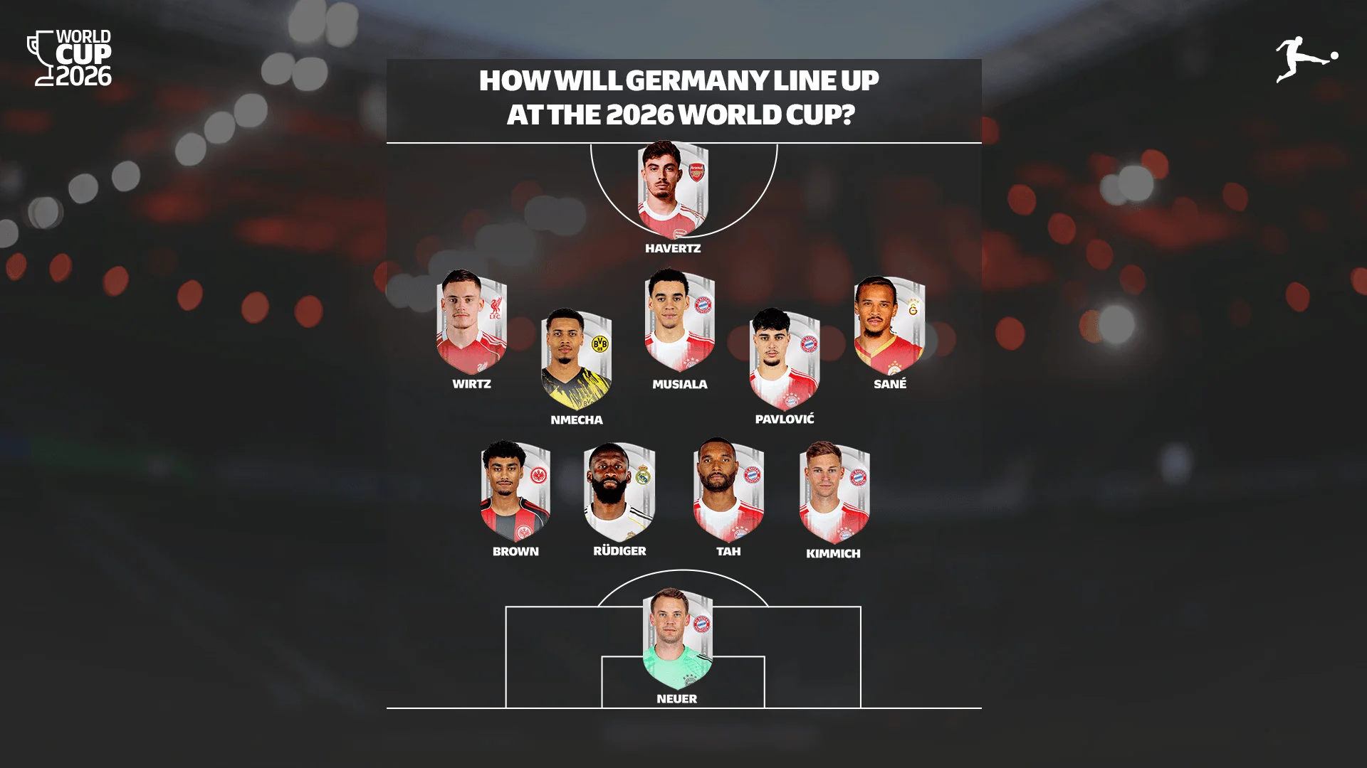 How will Germany line up at the FIFA World Cup 2026?